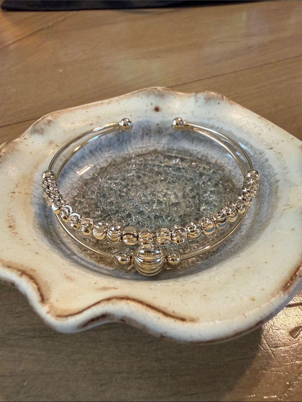 Gold-Tone Beaded Cuff Bracelet - Women's Jewelry